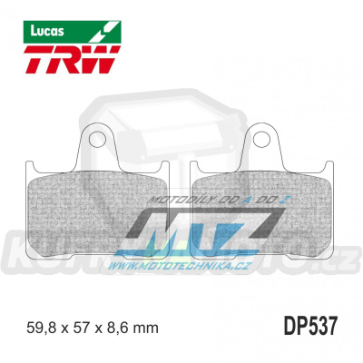 Destičky brzdové DP537-LU TRW Lucas MCB729 - směs Allround