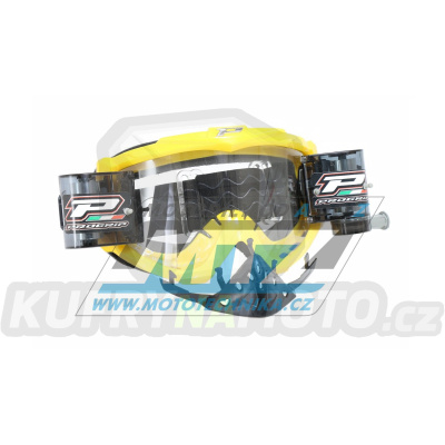 Brýle motokros Progrip 3308 Roll-Off Zoom+ XL - žluté