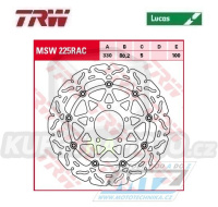Kotouč brzdový plovoucí TRW MSW225RAC (330/80/5D) - zubatý design - Kawasaki ZX10R Ninja / 16