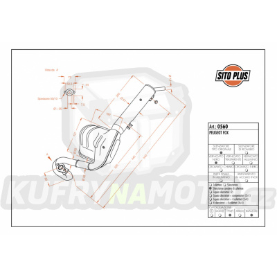 Výfuk Leo Vince Peugeot  FOX 50 všechny r.v. SITOPLUS LVKN659-0560