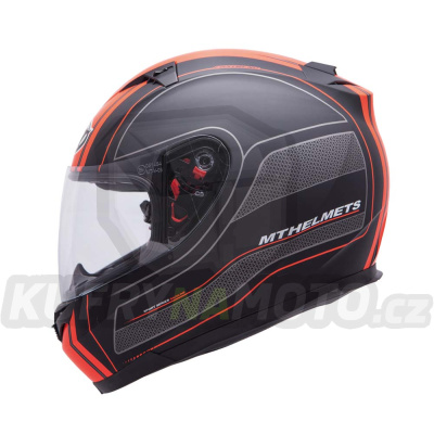 Přilba MT integrální BLADE SV RACELINE s plexi barva černá MAT/oranžová velikost XL