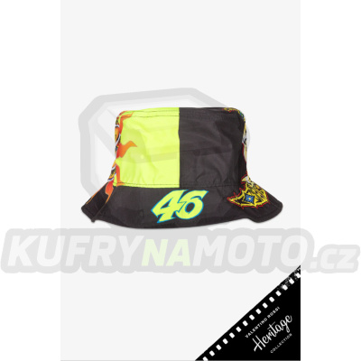 Klobouk VR46 HERITAGE Sole Luna Rossifumi černo/fluo žlutý 527803