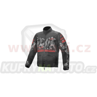 bunda VENTURE R, ALPINESTARS (šedá camo/červená fluo/černá)