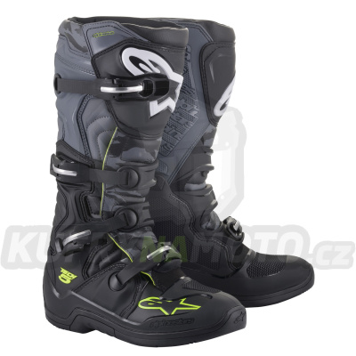 boty TECH 5, ALPINESTARS (černá/šedá/žlutá fluo) 2024