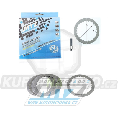 Lamely spojkové plechové (meziplechy) MTZ 883-P081-5 - Kawasaki KX80+KX85+KX100 / 98-25 + KX112 / 22-25 + KMX125 / 86-03 + KMX200 / 88-91