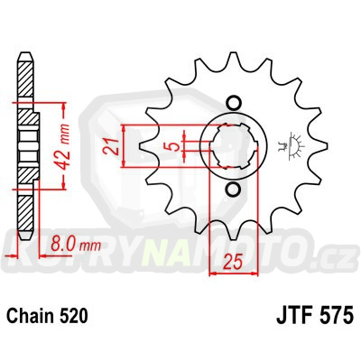 Řetězové kolečko JT JTF 575-16 16 zubů, 520