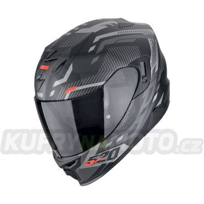Moto přilba SCORPION EXO-520 EVO AIR RANKA matná černo/stříbrno/červená