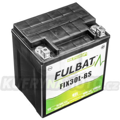 baterie 12V, FIX30L-BS GEL, 12V, 30Ah, 400A, bezúdržbová GEL technologie 165x125x175 FULBAT (aktivovaná ve výrobě)