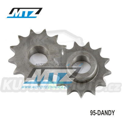 Kolečko řetězové (pastorek) 95-DANDY-15zubů MTZ - Jawa MJ50 Dandy / 96-01 + Sachs KX50