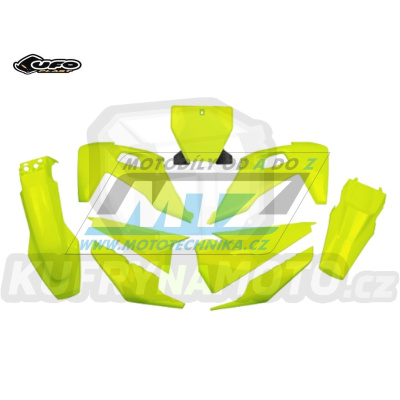 Sada plastů Husqvarna TC125+TC250 + FC250+FC350+FC450 / 19-22 + FX350+FX450+TX300 / 20-22 - barva FLUO žlutá (neon žlutá)