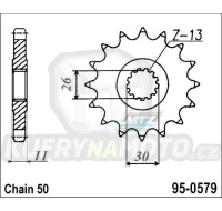 Kolečko řetězové (pastorek) 0579-15zubů MTZ - Yamaha FJ1100+FJ1200 + FZS1000 Fazer+FZ1N+FZ1 Fazer + MT-01+XJR1200+XJR1300 + YZF-R1 + RD500+RZ500+RZV500R