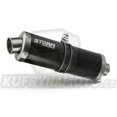 Koncovka výfuku STORM OVAL A.001.LX1B Černá ocel