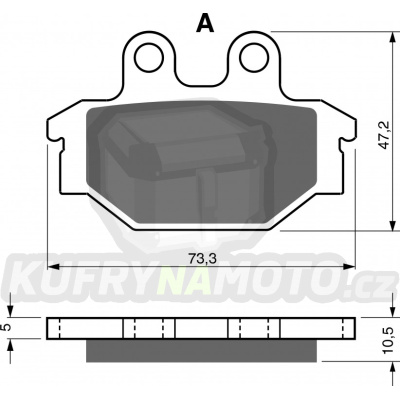 Zadní brzdové destičky Goldfren YAMAHA YZF-R 125 2008-2013 směs K5 - akce