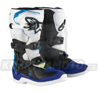 boty TECH 3S YOUTH, ALPINESTARS, dětské (bílá/černá/modrá) 2024