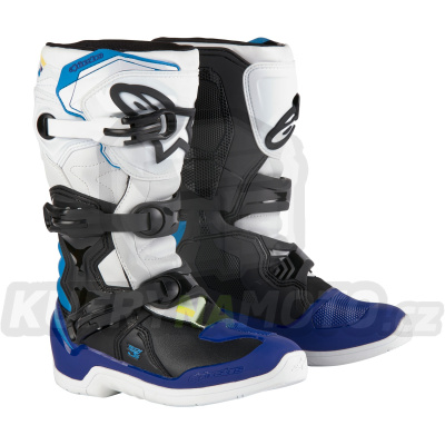boty TECH 3S YOUTH, ALPINESTARS, dětské (bílá/černá/modrá) 2024
