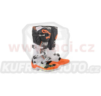 boty TECH 5, ALPINESTARS (bílá/černá/oranžová fluo)