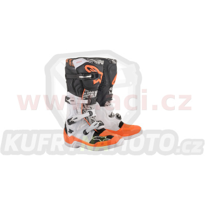 boty TECH 5, ALPINESTARS (bílá/černá/oranžová fluo)