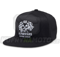 kšiltovka DOUBLE CHECK FLATBILL HAT, ALPINESTARS (černá/bílá)