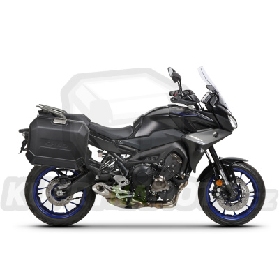 Kompletní sada bočních černých hliníkových kufrů SHAD TERRA BLACK 36L/36L , včetně montážní sady SHAD YAMAHA MT-09 Tracer / Tracer 900