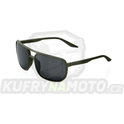 sluneční brýle KONNOR Soft Tact Army Green, 100% (kouřové sklo)