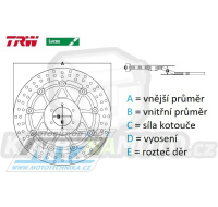 Kotouč brzdový plovoucí TRW MSW213SP (320/70/-D) - Kawasaki ZX10R Ninja / 16-
