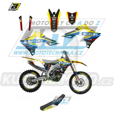 Polepy s potahem sedla (sada polepů a potah sedla Dream) - Suzuki RMZ250 / 19-23 + RMZ450 / 18-23 - typ polepů Dream4