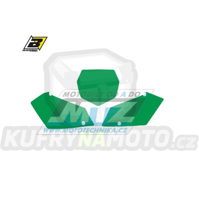 Polepy číslových tabulek (vystřižené) - Suzuki RMZ450 / 05-07 - barva zelená