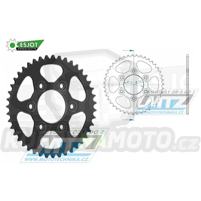 Rozeta ocelová (převodník) 29052-42zubů ESJOT 50-29052-42 - Ducati Multistrada 950 (S) / 17-22 + Desert X950 / 22-23 + Multistrada V4/S 1158 / 21-22