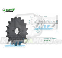 Kolečko řetězové (pastorek) 0558-17zubů ESJOT 50-15019-17 - Yamaha YZ85 + DT125R+DT125RE+DT125X+DT200R + TZR80+TZR125+TDR125 + XVS125 Drag Star+XVS250 Drag Star + Derbi GPR125 + Kawasaki BX125 Ninja+Z125