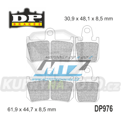 Destičky brzdové DP976 - DP BRAKES směs Premium Sinter OEM (sada 4ks)