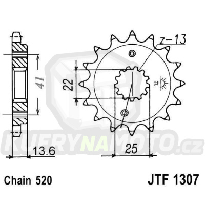 Řetězové kolečko JT JTF 1307-14 14 zubů, 520