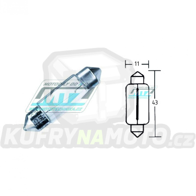 Sufitová žárovka C5W 12V 5W SV8,5 (11x43mm)