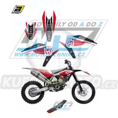 Polepy s potahem sedla (sada polepů a potah sedla Dream) - Husqvarna TC449+TC511 + TE449+TE511 / 11-13 - typ polepů Dream4