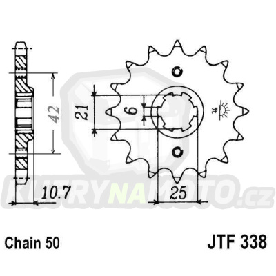 Řetězové kolečko JT JTF 338-16 16 zubů, 530