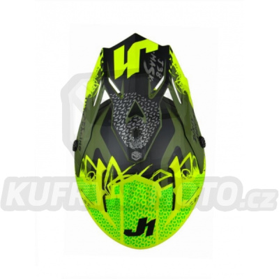 Kšilt JUST1 J38 MASK neonově žluto/černo/zelený
