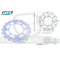 Kotouč brzdový MTZ - zubatý desing Wave - Suzuki DR350 / 90-99 + DR250 / 90-95