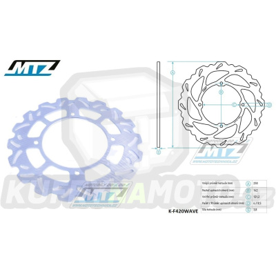 Kotouč brzdový MTZ - zubatý desing Wave - Suzuki DR350 / 90-99 + DR250 / 90-95