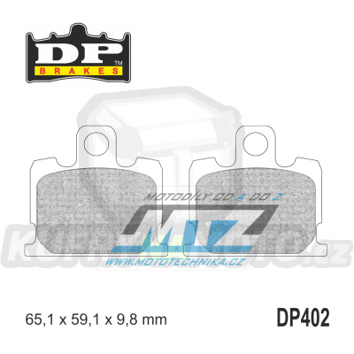 Destičky brzdové DP402 - DP BRAKES směs Premium Sinter OEM