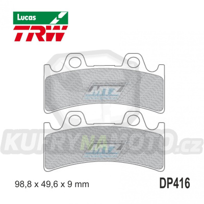 Destičky brzdové DP416-LUSV TRW Lucas MCB656SV - směs Sinter Road