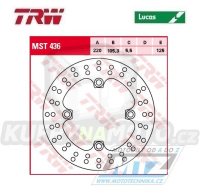 Kotouč brzdový TRW MST436 (220/105/4D) - Triumph Speed Triple1050 / 05-11