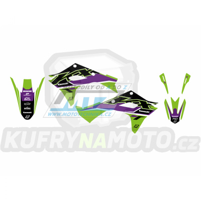 Polepy na motocykl (sada polepů Dream) Kawasaki KXF450 / 24-25 - typ polepů Dream5