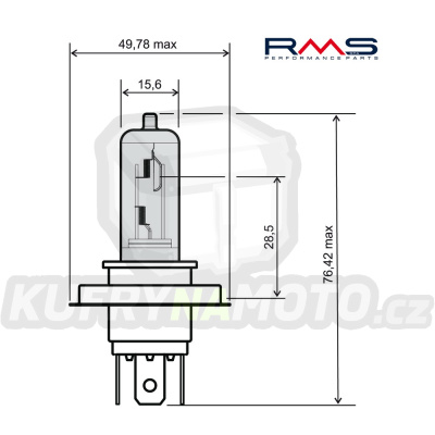 Žárovka RMS 246510185 12V 35/35W, HS1 bílá