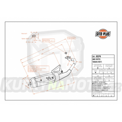 Výfuk Leo Vince MBK OVETTO 50 2002 - 2012 SITOPLUS LVKN635-0574