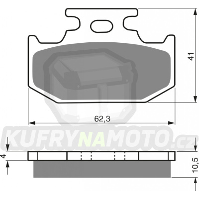 Zadní brzdové destičky Goldfren YAMAHA YZ 125 D/E/F/G/H/J 1992-1997 směs AD - akce