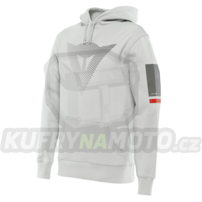Mikina DAINESE FADE HOODIE světle/tmavě šedo/červená