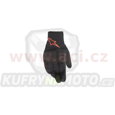 rukavice S MAX DRYSTAR, ALPINESTARS (černá/červená fluo) 2024
