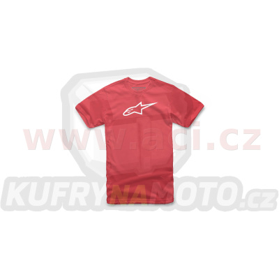 triko AGELESS CLASSIC TEE krátký rukáv, ALPINESTARS (červená/bílá)