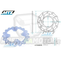 Kotouč brzdový MTZ - zubatý desing Wave - Honda CR80 / 96-02 + CR85 / 03-07 + CRF150R / 07-24