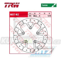 Kotouč brzdový TRW MST462 (282/105,3/5D) - Triumph Tiger1200Explorer + Trophy1200SE