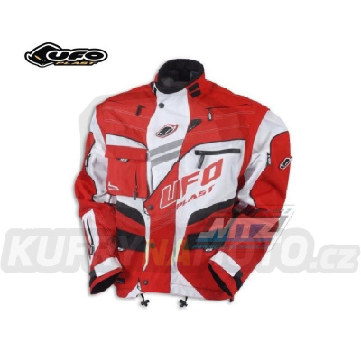 Bunda enduro UFO - bílo-červená - velikost M